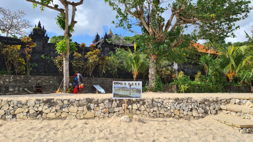 Surf school sign
